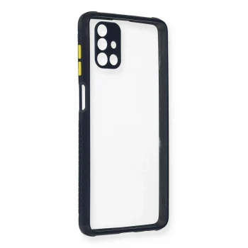 Newface Samsung Galaxy M51 Kılıf Miami Şeffaf Silikon - Lacivert