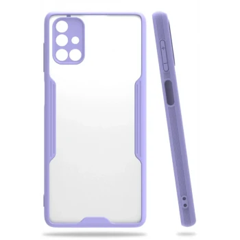Newface Samsung Galaxy M51 Kılıf Platin Silikon - Lila
