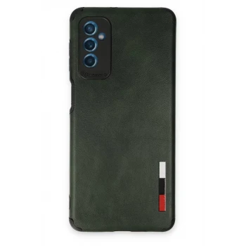 Newface Samsung Galaxy M52 5G Kılıf Loop Deri Silikon - Yeşil