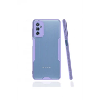 Newface Samsung Galaxy M52 5G Kılıf Platin Silikon - Lila