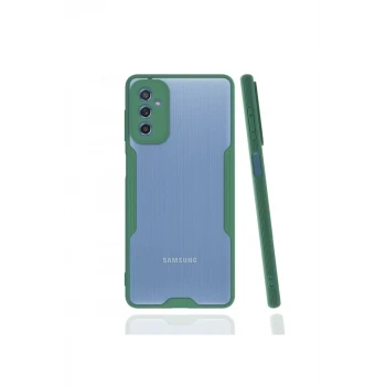 Newface Samsung Galaxy M52 5G Kılıf Platin Silikon - Yeşil