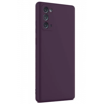 Newface Samsung Galaxy Note 20 Kılıf First Silikon - Mürdüm