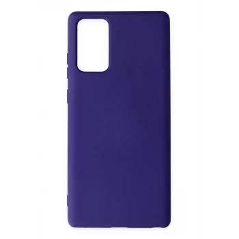 Newface Samsung Galaxy Note 20 Kılıf Nano içi Kadife Silikon - Mor