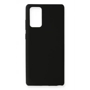 Newface Samsung Galaxy Note 20 Kılıf Nano içi Kadife Silikon - Siyah