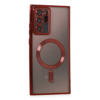 Newface Samsung Galaxy Note 20 Ultra Kılıf Kross Magneticsafe Kapak - Kırmızı