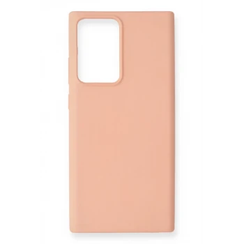 Newface Samsung Galaxy Note 20 Ultra Kılıf Nano içi Kadife Silikon - Pudra