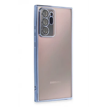 Newface Samsung Galaxy Note 20 Ultra Kılıf Razer Lensli Silikon - Açık Mavi