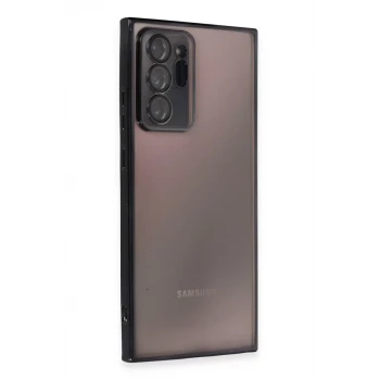 Newface Samsung Galaxy Note 20 Ultra Kılıf Razer Lensli Silikon - Siyah