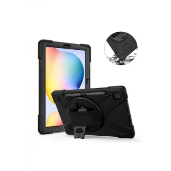 Newface Samsung Galaxy P610 Tab S6 Lite 10.4 Kılıf Amazing Tablet Kapak - Siyah