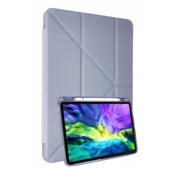 Newface Samsung Galaxy P610 Tab S6 Lite 10.4 Kılıf Kalemlikli Mars Tablet Kılıfı - Lila