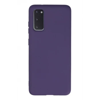Newface Samsung Galaxy S20 Kılıf Nano içi Kadife Silikon - Mor