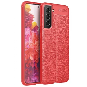 Newface Samsung Galaxy S21 FE Kılıf Auto Focus Kapak - Kırmızı