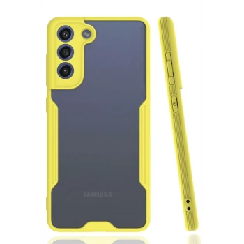 Newface Samsung Galaxy S21 FE Kılıf Platin Silikon - Sarı