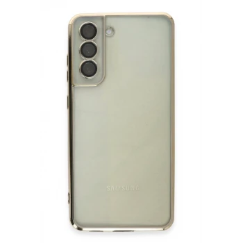 Newface Samsung Galaxy S21 FE Kılıf Razer Lensli Silikon - Gold