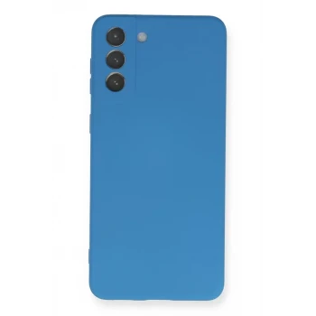 Newface Samsung Galaxy S21 Plus Kılıf Nano içi Kadife Silikon - Mavi
