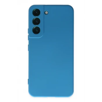 Newface Samsung Galaxy S22 Plus Kılıf Nano içi Kadife Silikon - Mavi