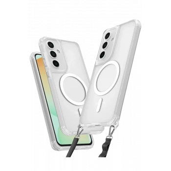 Newface Samsung Galaxy S23 FE Kılıf Enka Magsafe Silikon Kılıf - Şeffaf