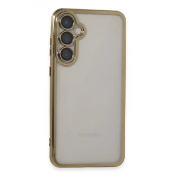Newface Samsung Galaxy S23 FE Kılıf Razer Lensli Silikon - Gold