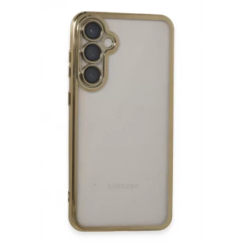 Newface Samsung Galaxy S23 FE Kılıf Razer Lensli Silikon - Gold
