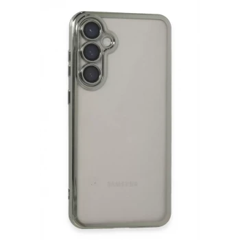 Newface Samsung Galaxy S23 FE Kılıf Razer Lensli Silikon - Gümüş