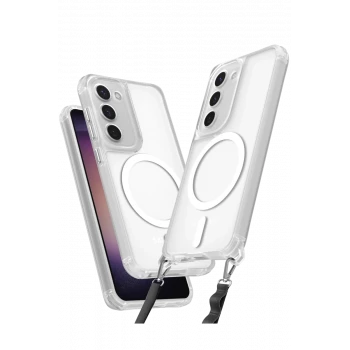 Newface Samsung Galaxy S23 Kılıf Enka Magsafe Silikon Kılıf - Şeffaf