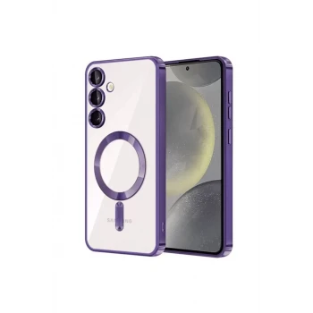 Newface Samsung Galaxy S23 Kılıf Kross Magneticsafe Kapak - Mor