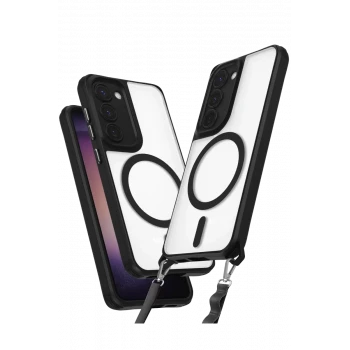 Newface Samsung Galaxy S23 Plus Kılıf Enka Magsafe Silikon Kılıf - Siyah