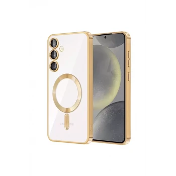 Newface Samsung Galaxy S23 Plus Kılıf Kross Magneticsafe Kapak - Gold