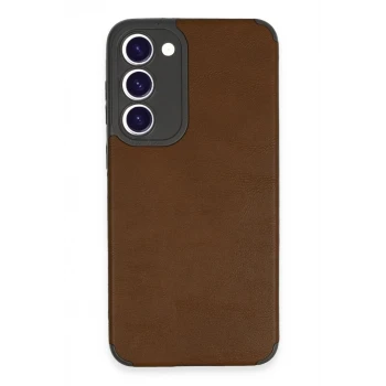 Newface Samsung Galaxy S23 Plus Kılıf Loop Deri Silikon - Kahverengi