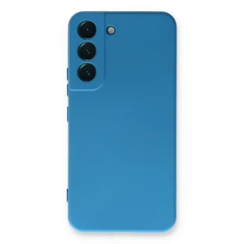 Newface Samsung Galaxy S23 Plus Kılıf Nano içi Kadife Silikon - Mavi