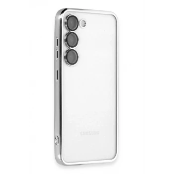 Newface Samsung Galaxy S23 Plus Kılıf Razer Lensli Silikon - Gümüş