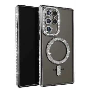 Newface Samsung Galaxy S23 Ultra Joke Simli Magneticsafe Kılıf - Siyah