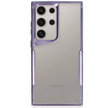 Newface Samsung Galaxy S23 Ultra Kılıf Boyi Silikon Kapak - Derin Mor