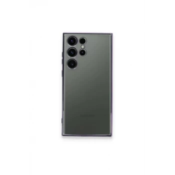 Newface Samsung Galaxy S23 Ultra Kılıf Razer Lensli Silikon - Mor