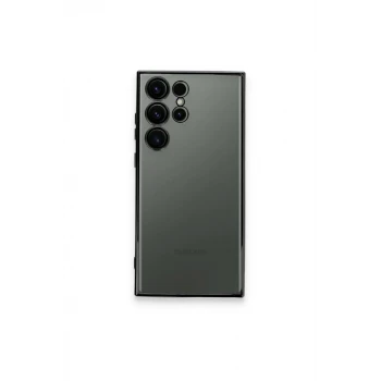 Newface Samsung Galaxy S23 Ultra Kılıf Razer Lensli Silikon - Siyah
