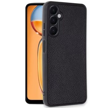 Newface Samsung Galaxy S24 FE Kılıf Aras Deri Kapak - Siyah