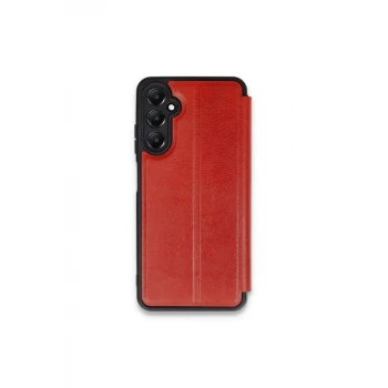 Newface Samsung Galaxy S24 FE Kılıf Flip Cover - Kırmızı