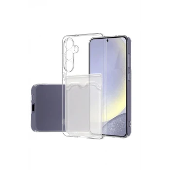 Newface Samsung Galaxy S24 FE Kılıf Kart Şeffaf Silikon - Şeffaf