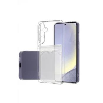 Newface Samsung Galaxy S24 FE Kılıf Kart Şeffaf Silikon - Şeffaf