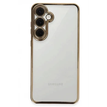 Newface Samsung Galaxy S24 FE Kılıf Razer Lensli Silikon - Gold