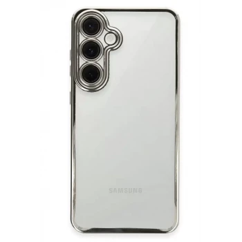 Newface Samsung Galaxy S24 FE Kılıf Razer Lensli Silikon - Gümüş