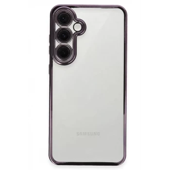 Newface Samsung Galaxy S24 FE Kılıf Razer Lensli Silikon - Mor