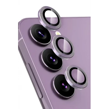 Newface Samsung Galaxy S24 FE Raze Metal Kamera Lens - Mor