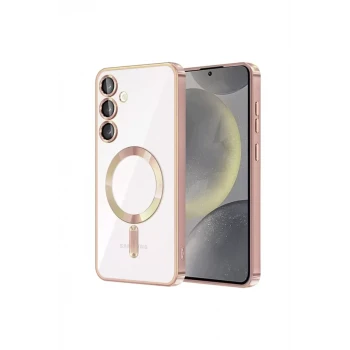 Newface Samsung Galaxy S24 Kılıf Kross Magneticsafe Kapak - Rose