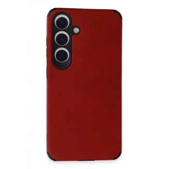 Newface Samsung Galaxy S24 Kılıf Loop Deri Silikon - Kırmızı