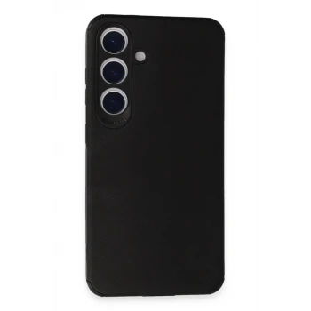 Newface Samsung Galaxy S24 Kılıf Loop Deri Silikon - Siyah