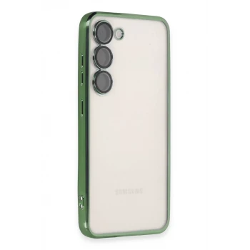 Newface Samsung Galaxy S24 Kılıf Razer Lensli Silikon - Yeşil