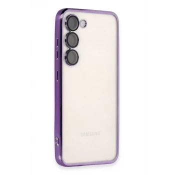 Newface Samsung Galaxy S24 Plus Kılıf Razer Lensli Silikon - Mor