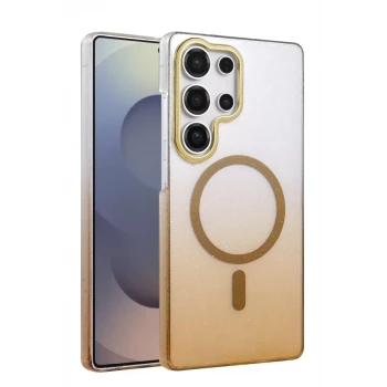Newface Samsung Galaxy S24 Ultra Glossy Magsafe Kapak - Çöl Titanyum