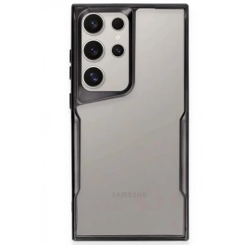 Newface Samsung Galaxy S24 Ultra Kılıf Boyi Silikon Kapak - Siyah
